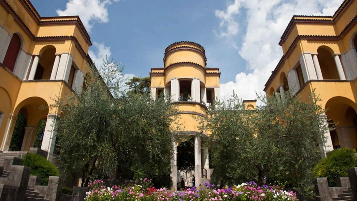 The gardens of the Vittoriale degli Italiani above Gardone Riviera on Lake Garda