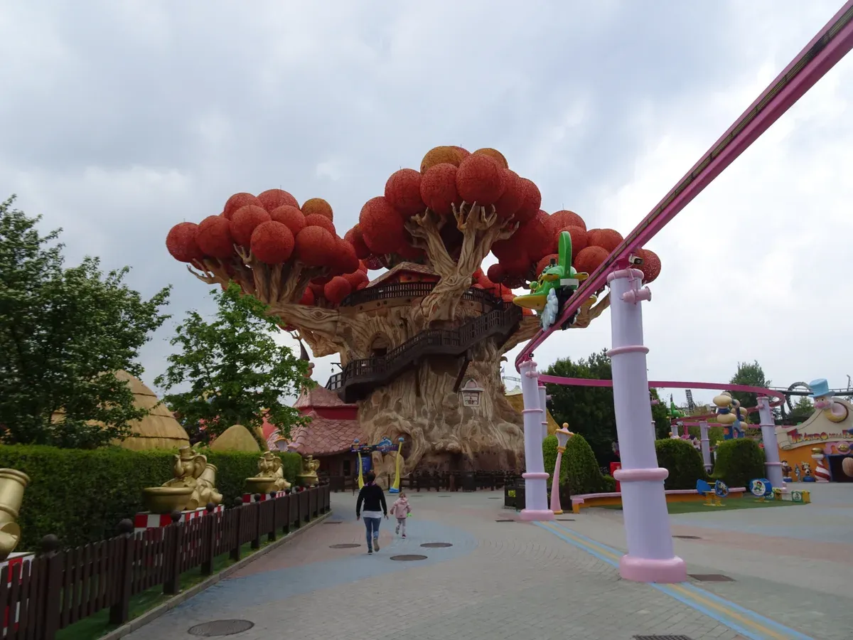 The Prezzemolo tree in Fantasy Kingdom at Gardaland near Lake Garda, Italy