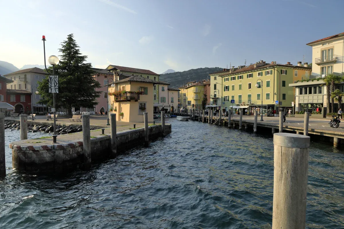 The old harbour of Torbole on Lake Garda, Italy