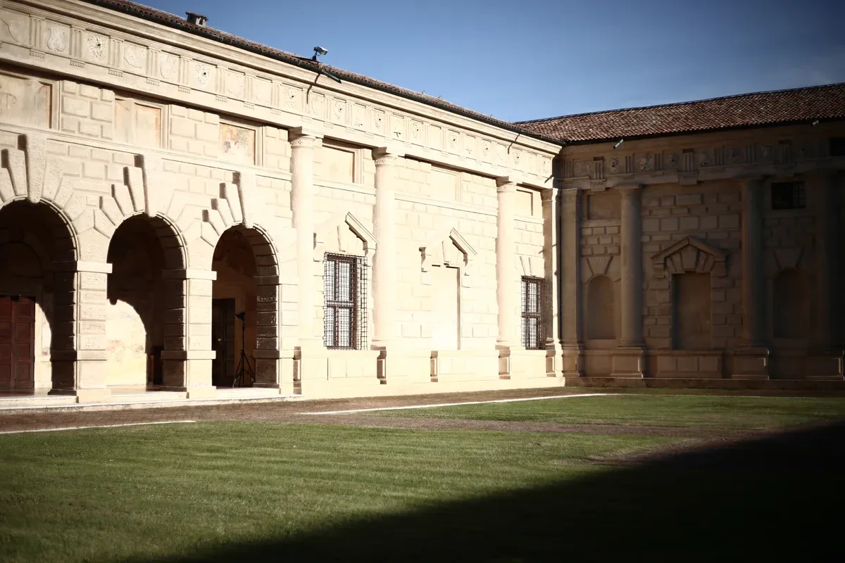 The courtyard of Palazzo Te by Giulio Romano in Mantua, Italy