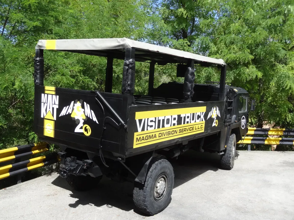 A Magma 2.1 MAN truck at Movieland Park in Lazise on Lake Garda, Italy